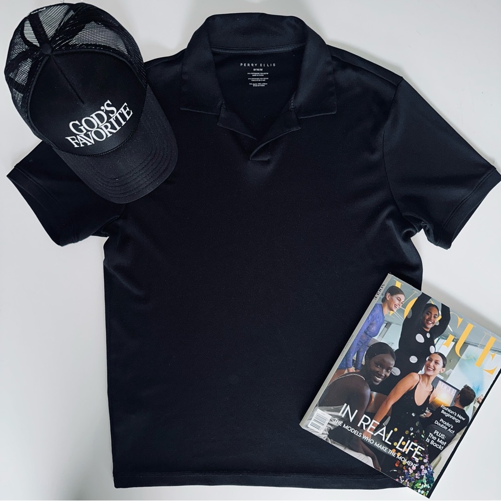 PERRY ELLIS Black Polo